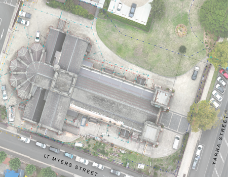 eoscan utility survey and drone orthomosaic aerial imagery at St Mary's Church 